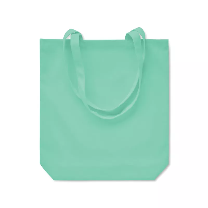 Torba bawełniana na zakupy 270 g/m² RASSA COLOURED - Miętowy Zielony (MO6442-77)