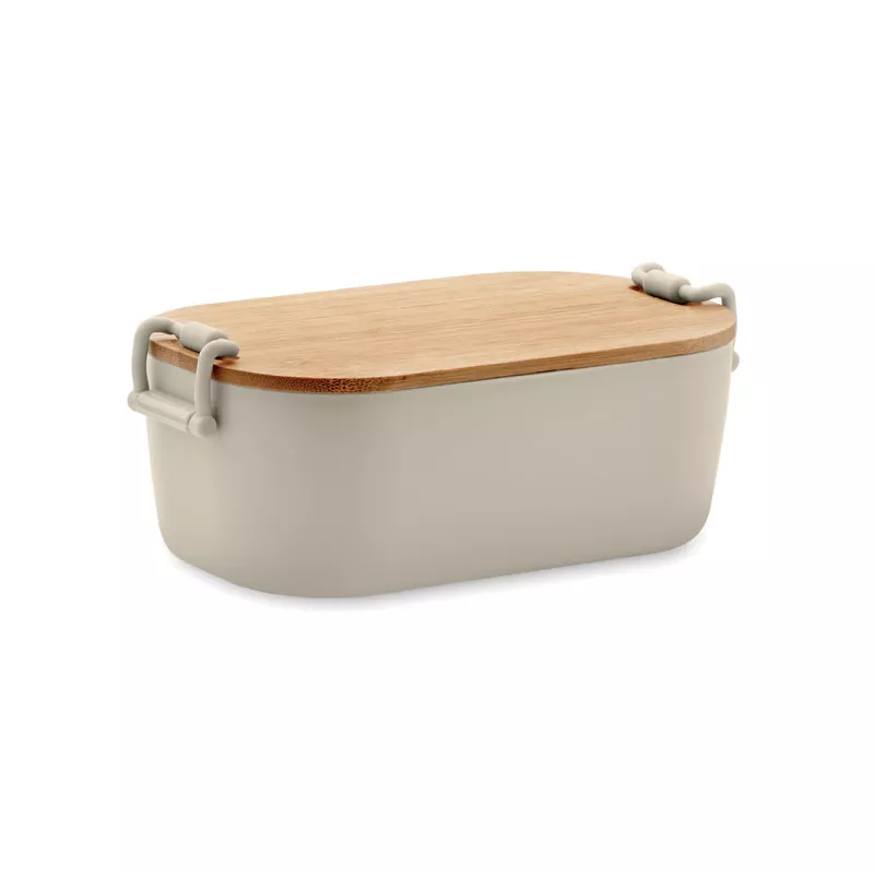 Lunchbox z PP z bambusową pokrywką 700 ml LEKKER - Bezowy (MO2459-13)