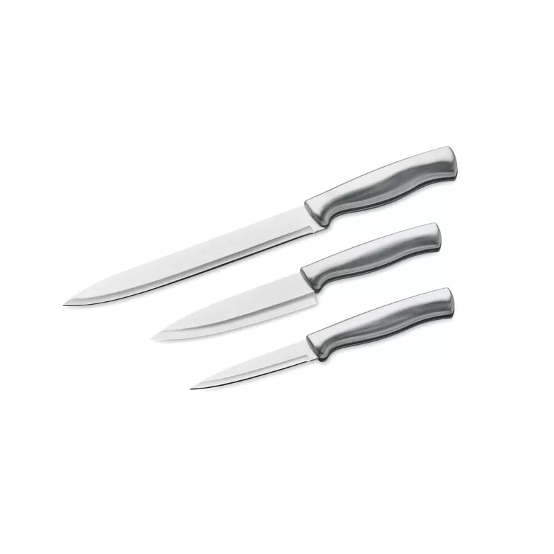 Zestaw 3 noży ze stali nierdzewnej COCINERO - Srebrny (MO3203-14)