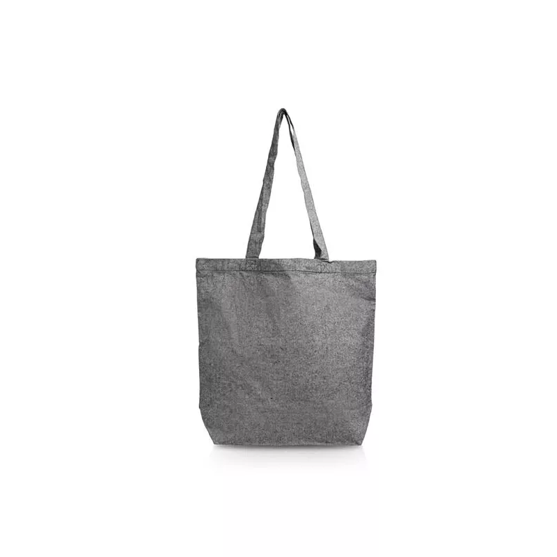 Składana torba bawełniana z recyklingu 190g/m2 - Czarny (IP31115211)