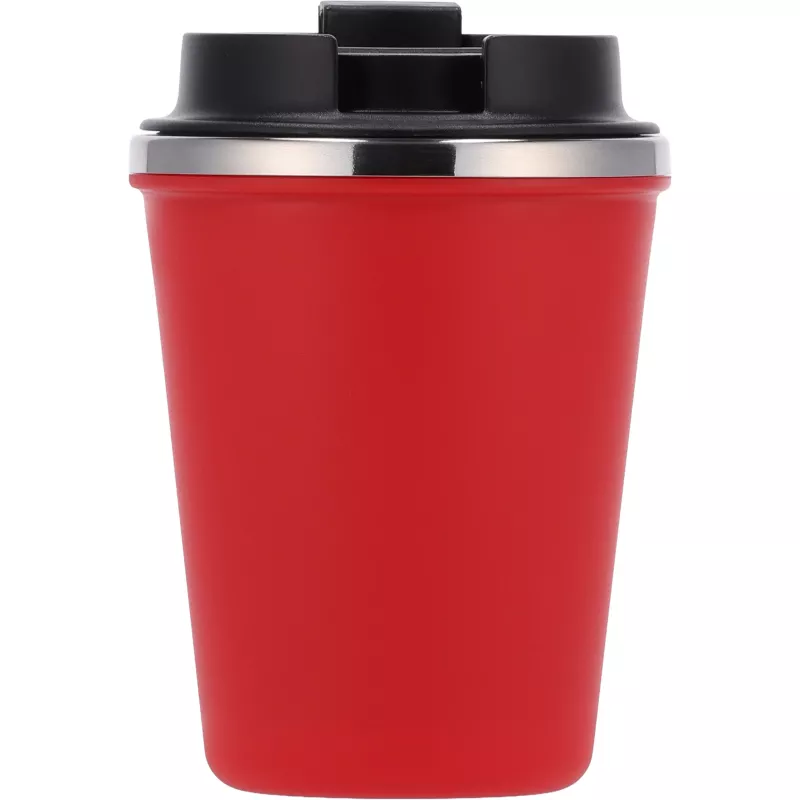 Kubek termiczny 350 ml z powłoką z recyklingu METODY - czerwony (8496205)