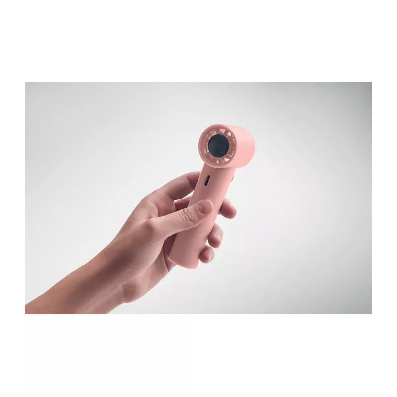 Mini wentylator ręczny z wyświetlaczem 2600 mAh GLACI - Dziecięcy Róż (MO2780-11)