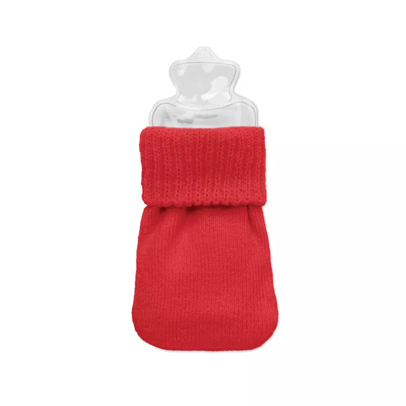 Ogrzewacz do rąk w dzianinowym pokrowcu WARMMUFF - Czerwony (MO2667-05)