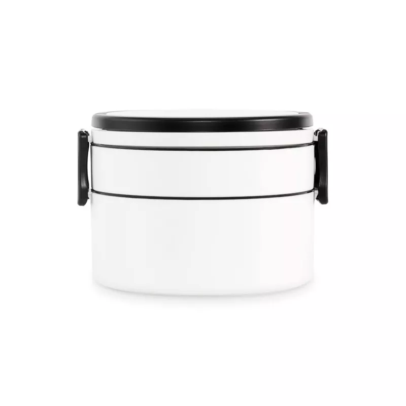 Lunchbox okrągły dwupoziomowy z PP 950 ml ENSALA - Bialy (MO2902-06)