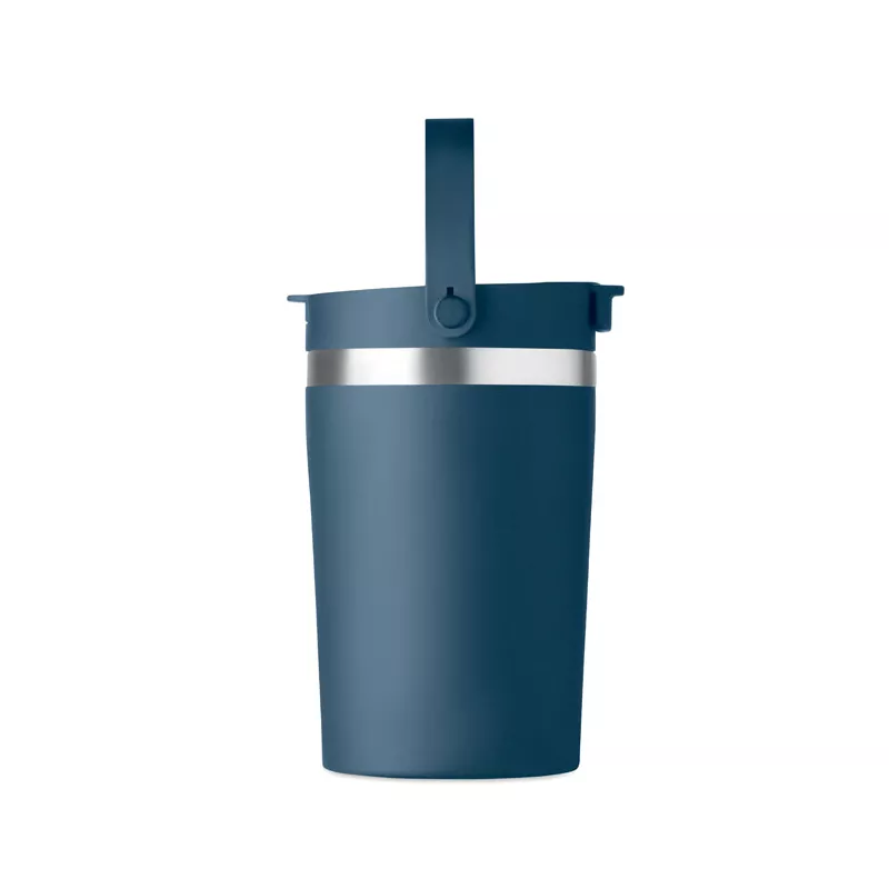 Kubek termiczny ze słomką i paskiem 350 ml COZYCUP - Francuski Granat (MO2922-85)