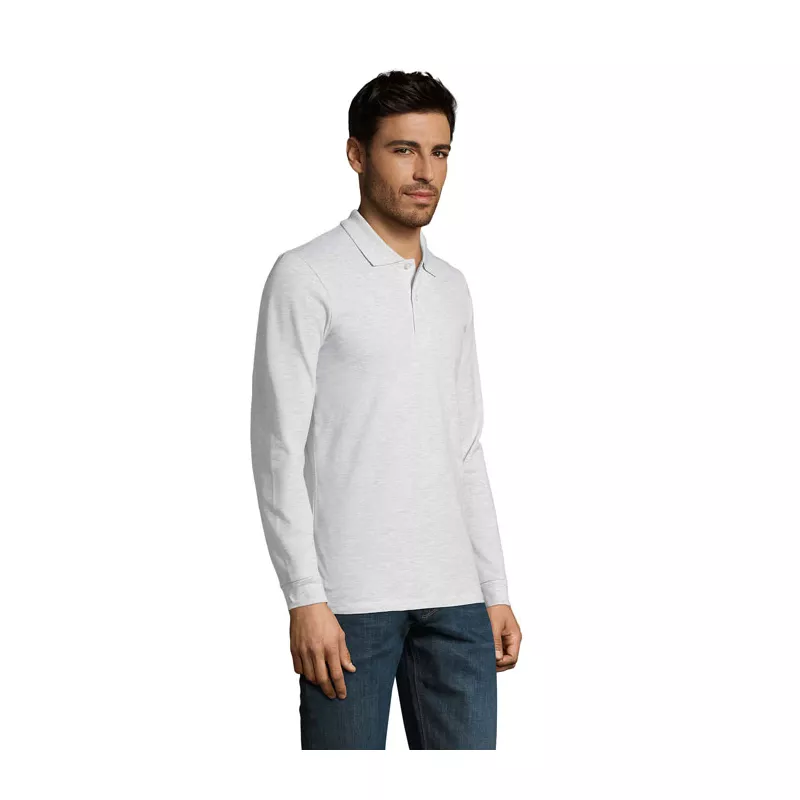 Polo męskie 180 g/m² Sol's PERFECT LSL MEN - Popiól (S02087-AS)