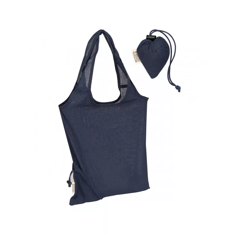 Torba bawełniana z recyklingu 118 g/m2 Modena - granatowy (526244)