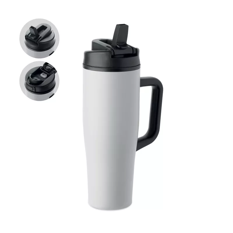 Kubek termiczny ze stali z recyklingu 900 ml ATLANTA - Bialy (MO3213-06)
