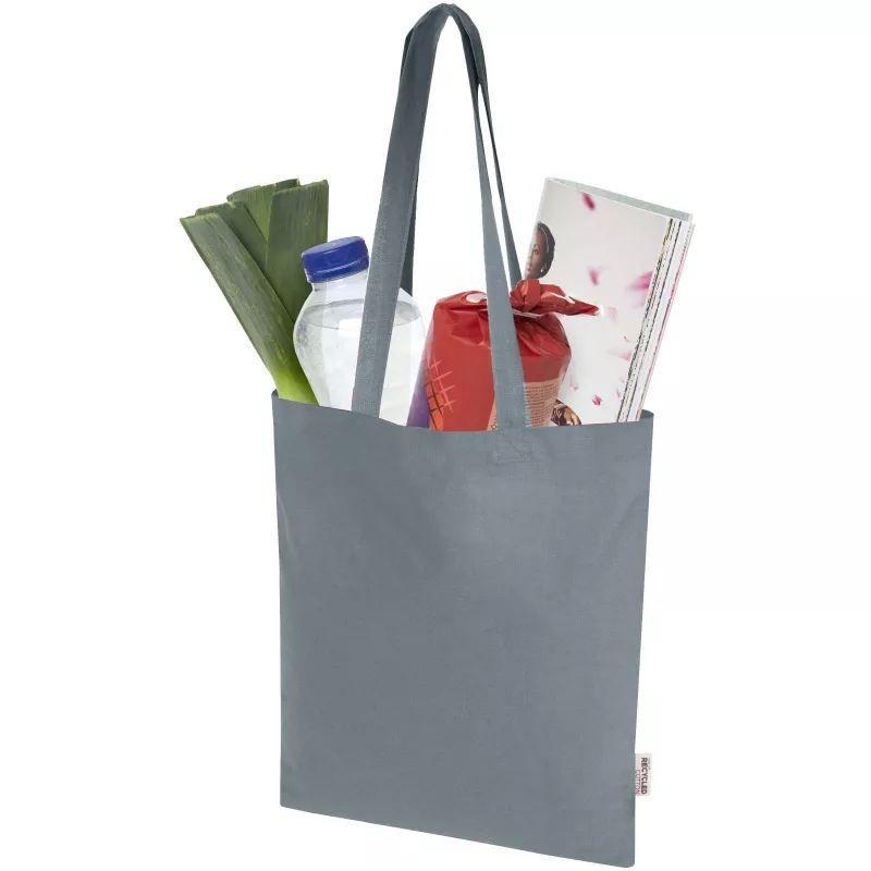 Madras Blend torba na zakupy z bawełny z recyklingu z certyfikatem GRS o gramaturze 140 g/m² i pojemności 7l - Szary (12076082)