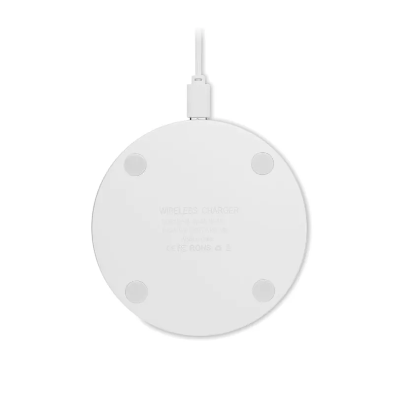 Ładowarka bezprzewodowa 10W szklana RESS - Bialy (MO6761-06)