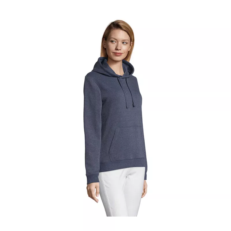 Bluza damska z kapturem 280 g/m² Sol's SPENCER WOMEN - Melanż Denim (S03103-HD)
