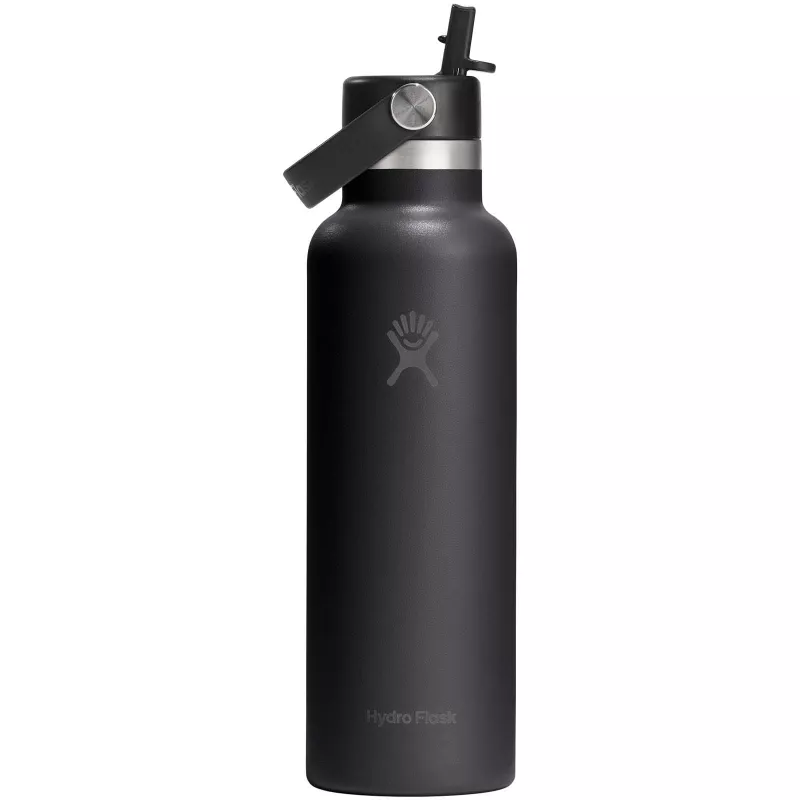 Butelka na wodę Hydro Flask Standard Mouth, pojemność 621 ml, izolowana, ze stali nierdzewnej - Czarny (10099090)