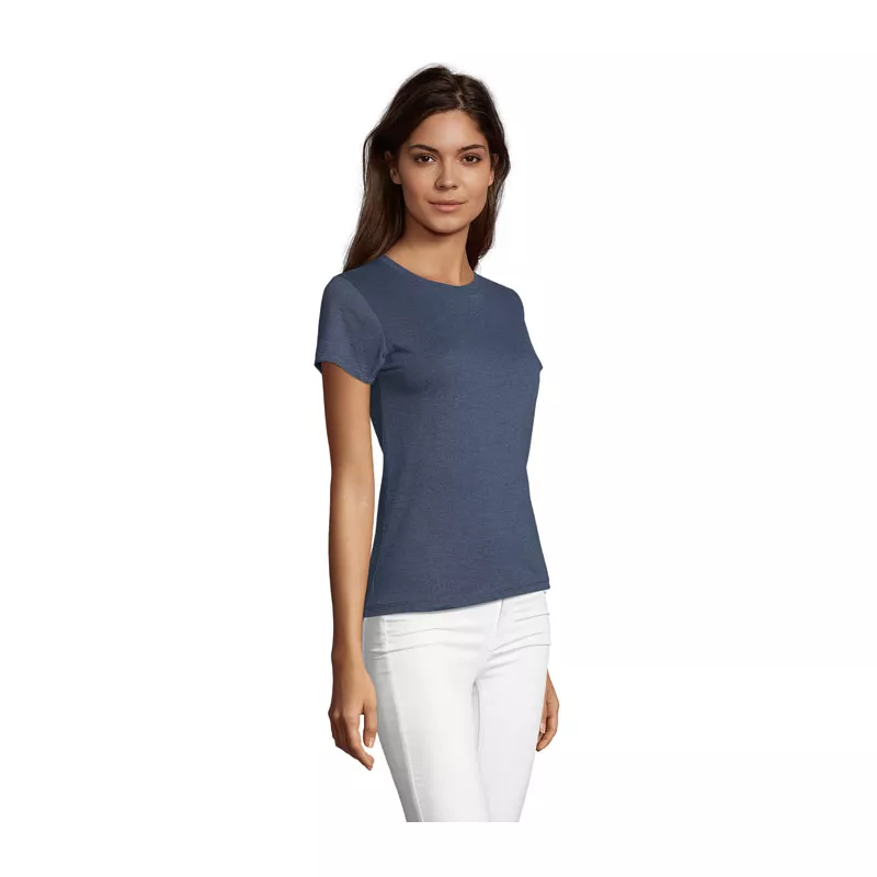 Koszulka damska 150 g/m² Sol's REGENT FIT WOMEN - Melanż Denim (S02758-HD)