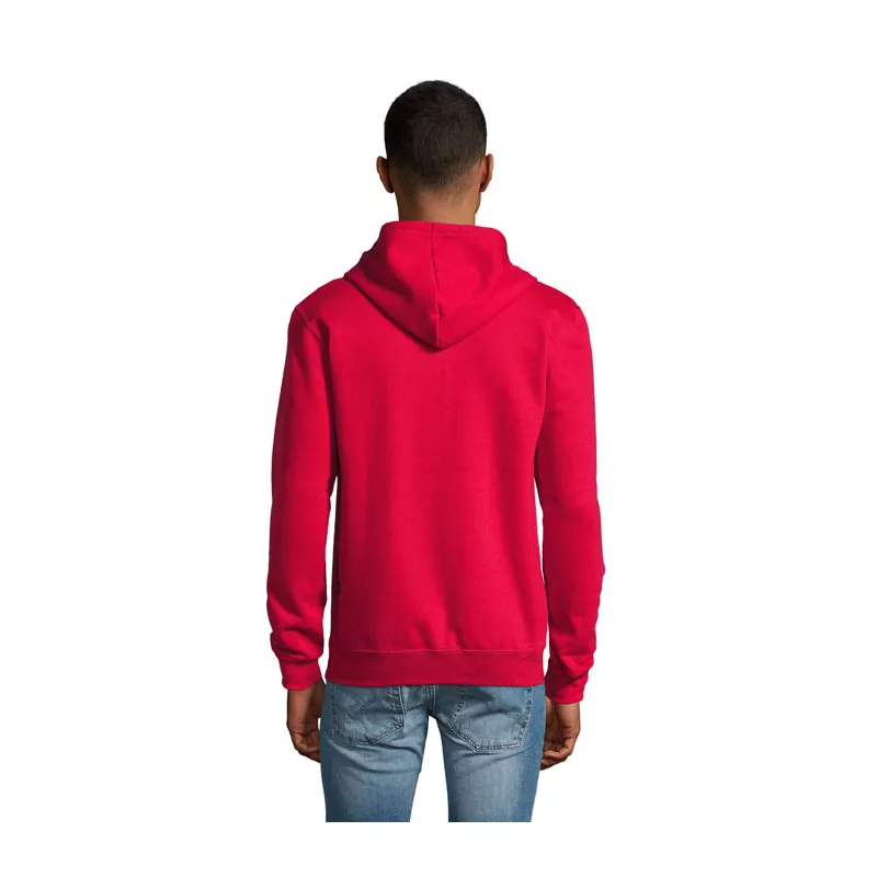 Bluza unisex z kapturem rozpinana 260 g/m² Sol's STONE - Czerwony (S01714-RD)