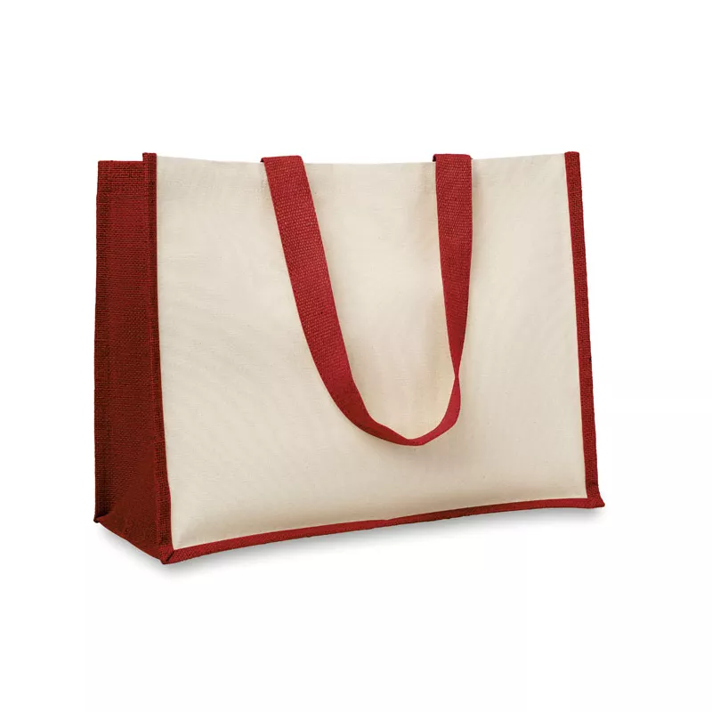 Torba jutowa laminowana CAMPO DE FIORI - Czerwony (MO8967-05)