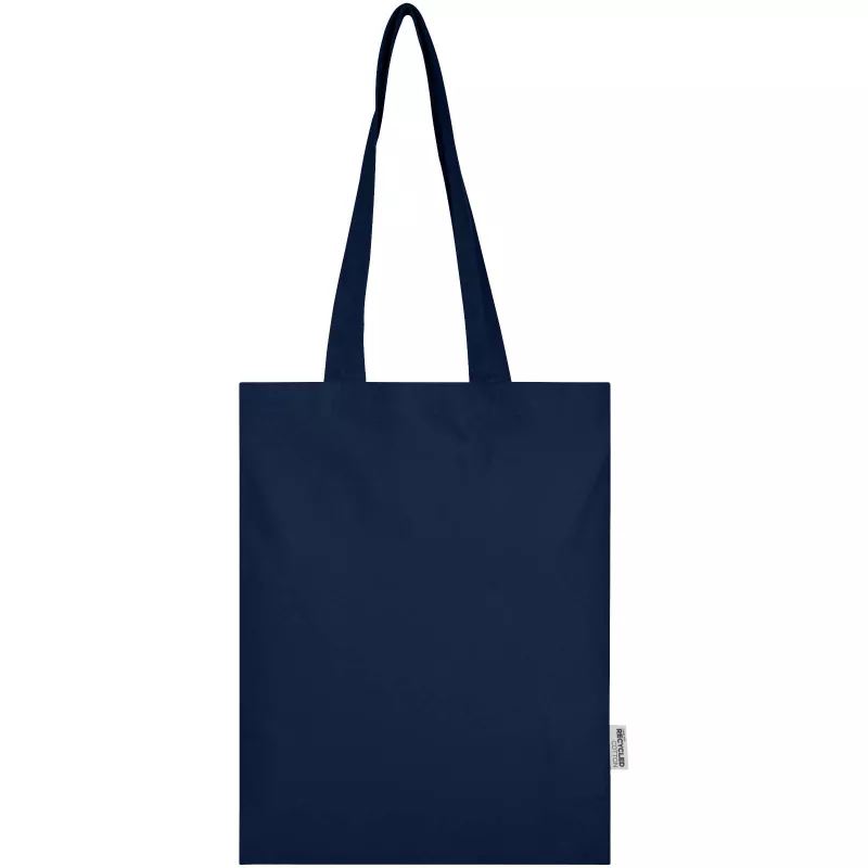 Madras Blend torba na zakupy z bawełny z recyklingu z certyfikatem GRS o gramaturze 140 g/m² i pojemności 7l - Granatowy (12076055)