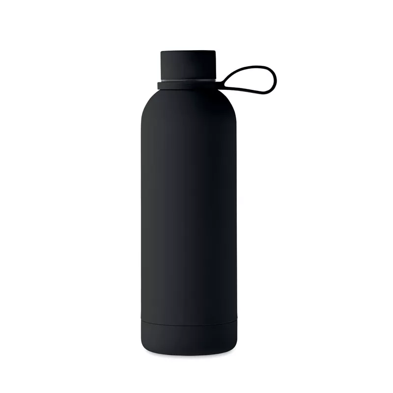 Butelka termiczna ze stali z recyklingu 500 ml EMERALD - Czarny (MO2315-03)