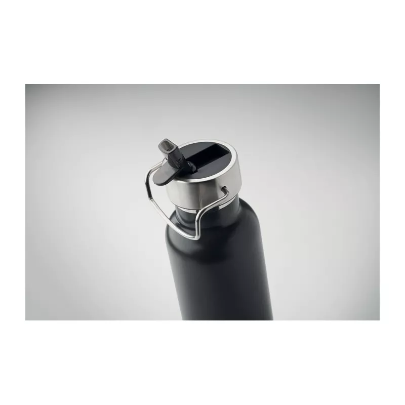 Butelka termiczna ze słomką 660 ml RIFLOW - Czarny (MO2283-03)