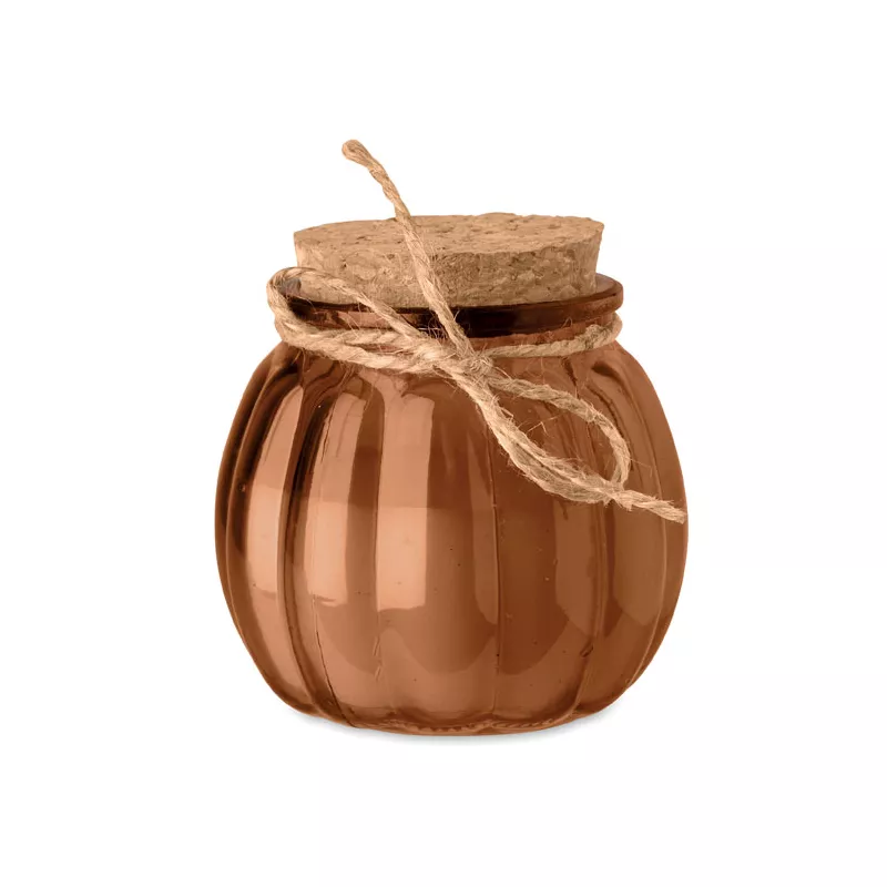 Świeca waniliowa w szkle z wosku roślinnego PUMKIN - Brazowy (MO3193-01)
