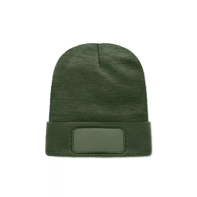 Czapka zimowa unisex z dzianiny RPET CAPNIT - Ciemnozielony (MO2359-60)