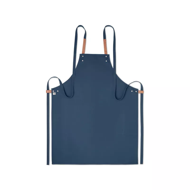 Fartuch z bawełny organicznej 340 g/m² NAGPUR COLOUR - Niebieski (MO6261-04)