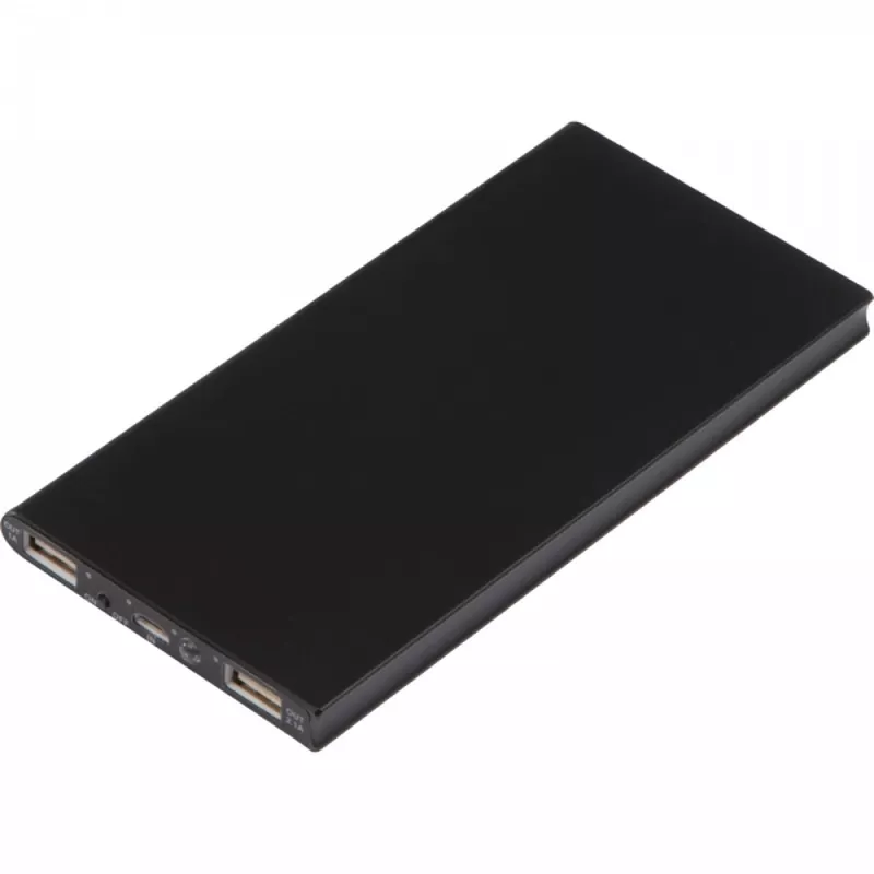 Power bank 8000 mAh solarny SAVERIO - czarny (3082403)