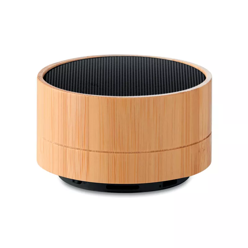 Głośnik w bambusowej obudowie z lampką 3W SOUND BAMBOO - Czarny (MO9609-03)