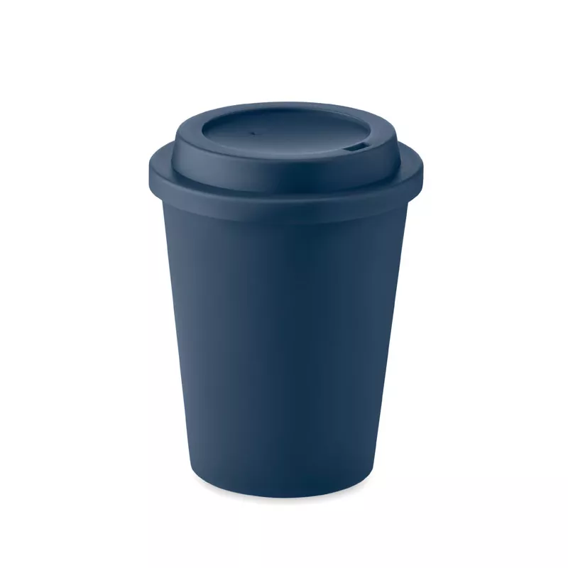 Kubek dwuścienny z PP z ustnikiem 300 ml NOLA - Francuski Granat (MO6582-85)