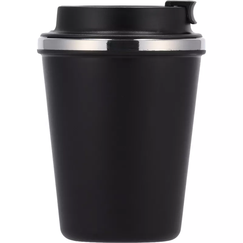 Kubek termiczny 350 ml z powłoką z recyklingu METODY - czarny (8496203)