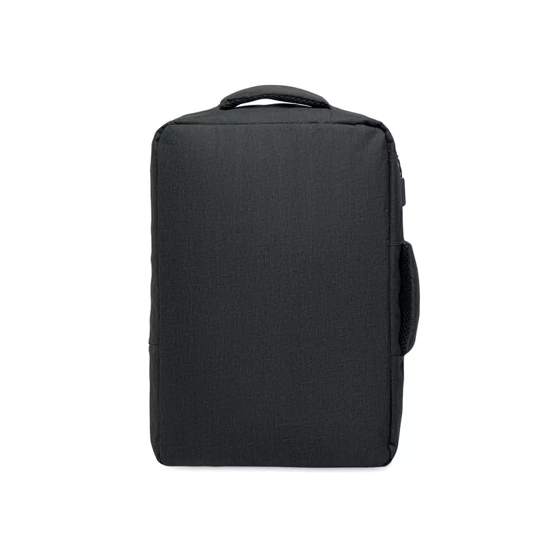 Plecak na laptop 15" z RPET LAUGAR - Czarny (MO2305-03)