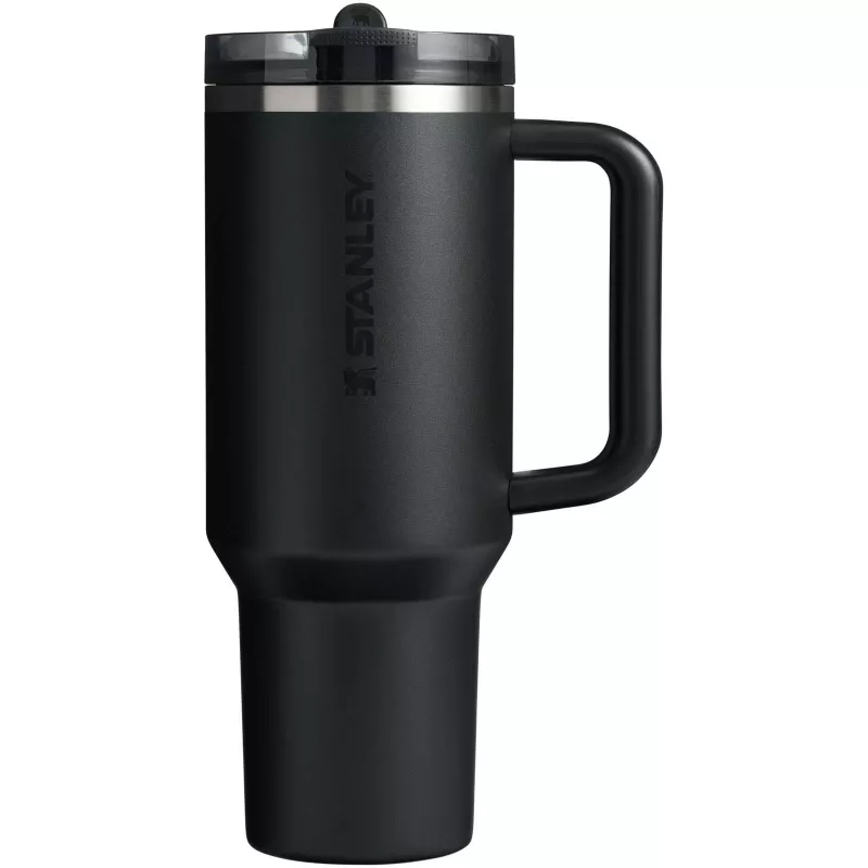 Stanley Quencher® ProTour 1180 ml termoizolowany kubek ze słomką, wykonany z recyklingowanej stali nierdzewnej  - Czarny (10097990)