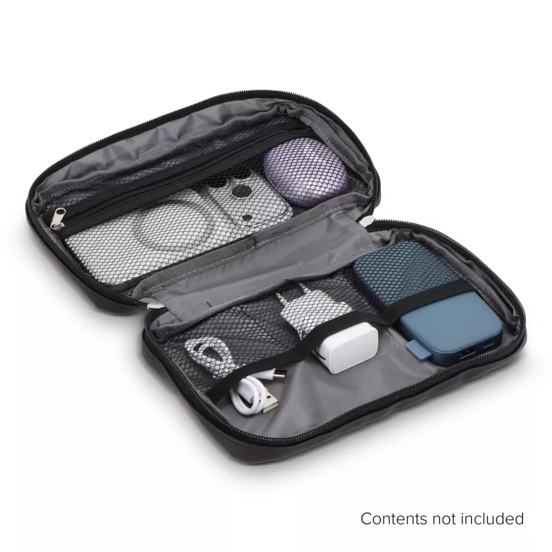 Torba organizacyjna rPET PU Coated 210D Napa 22 x 13 x 4 cm - czarny (LT95327-N0002)