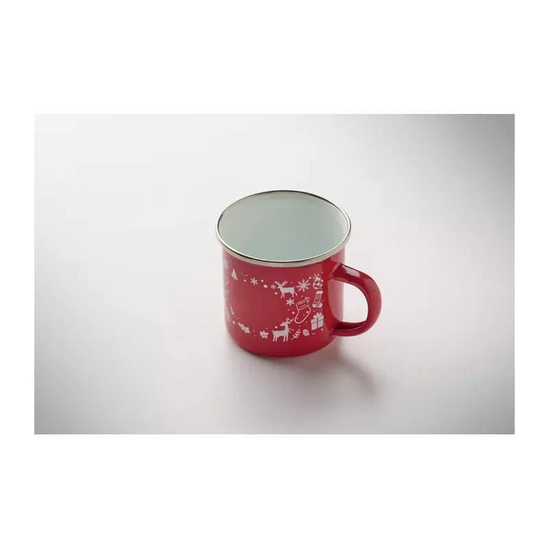 Kubek emaliowany świąteczny 300 ml SEASOMEL - Czerwony (CX1595-05)