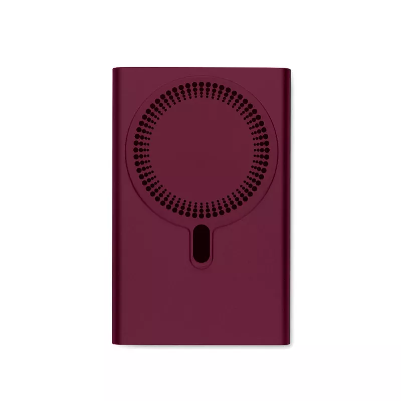 Powerbank magnetyczny 5000 mAh 15W z aluminium PAWTT - Burgund (MO2442-02)