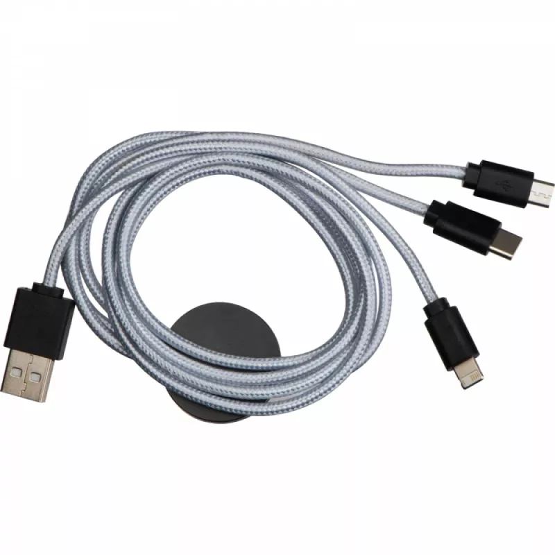 Kabel do ładowania 3 w 1 - szary (3395107)