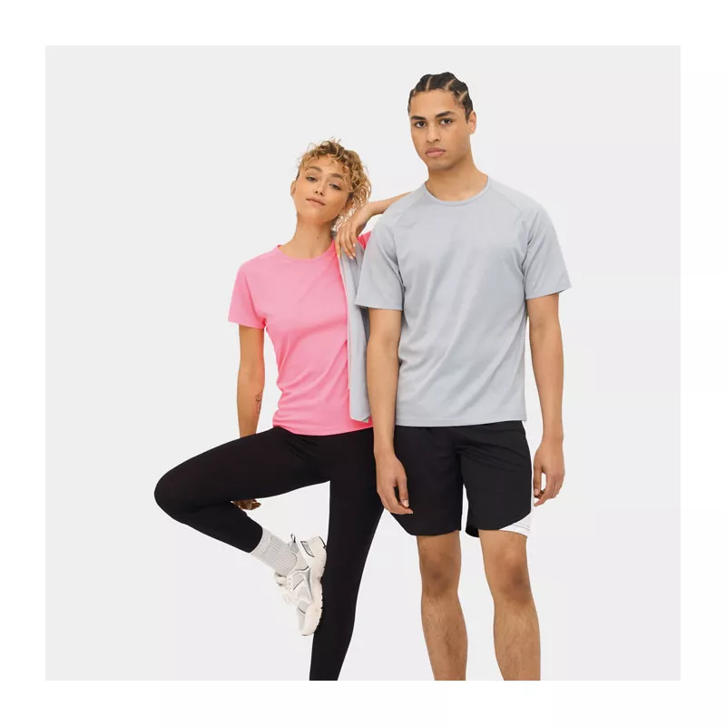Koszulka sportowa męska raglan 140 g/m² Sol's SPORTY - Pure Grey (S11939-PG)