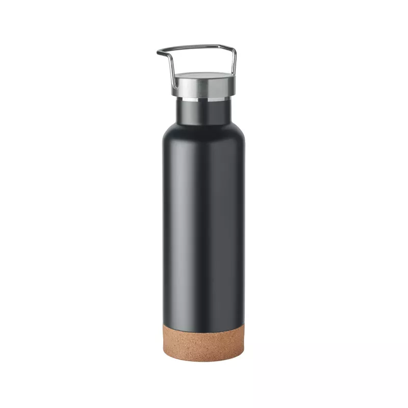 Butelka termiczna z recyklingu 500 ml IVES - Czarny (MO2234-03)