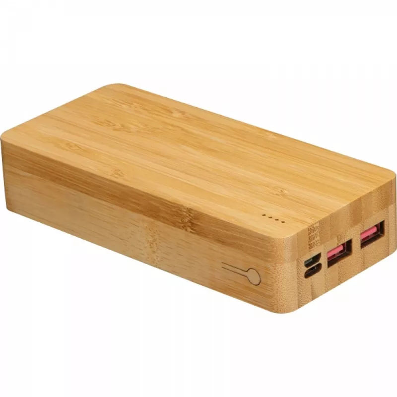 Power bank 20000 mAh bambusowy VALERIA - beżowy (3396913)