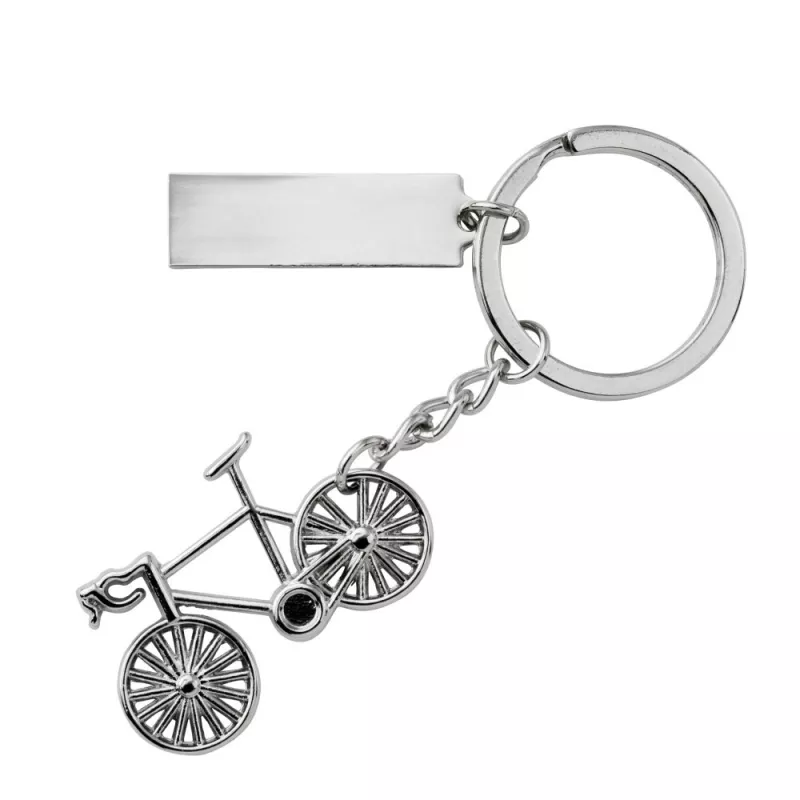 Brelok do kluczy "rower" - srebrny (V4949-32)