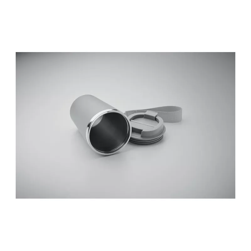 Kubek termiczny 350 ml z paskiem na nadgarstek TOPAZ - Szary (MO2317-07)