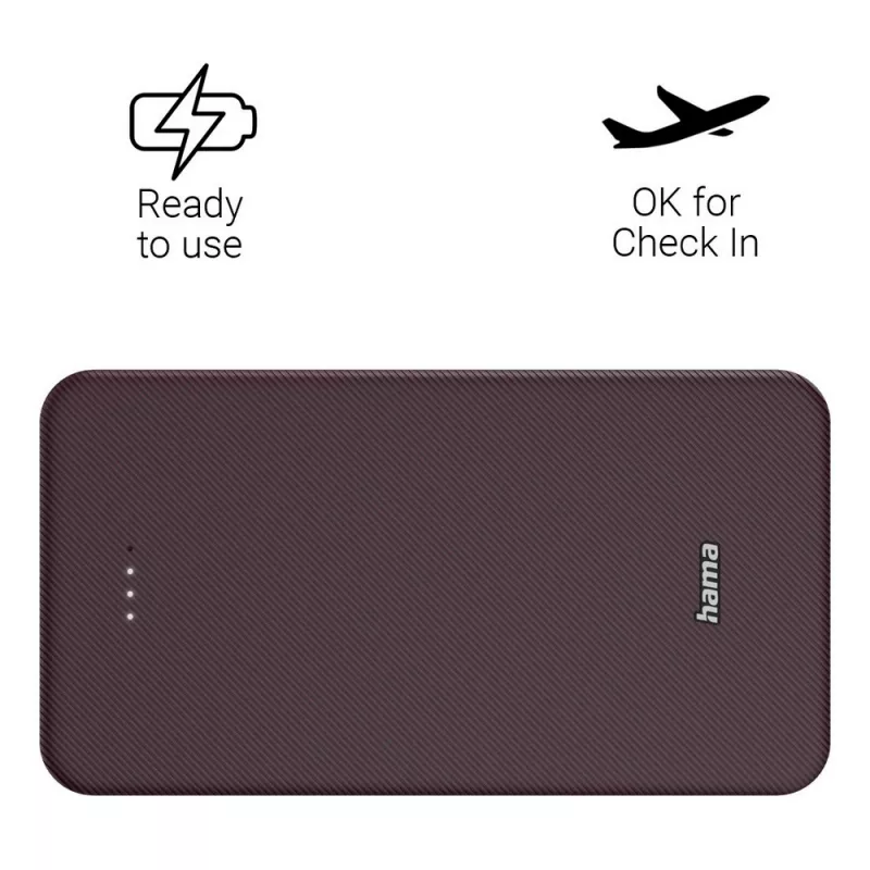 Power bank 20000 mAh Hama Power Pack - burgund (VH024-12)
