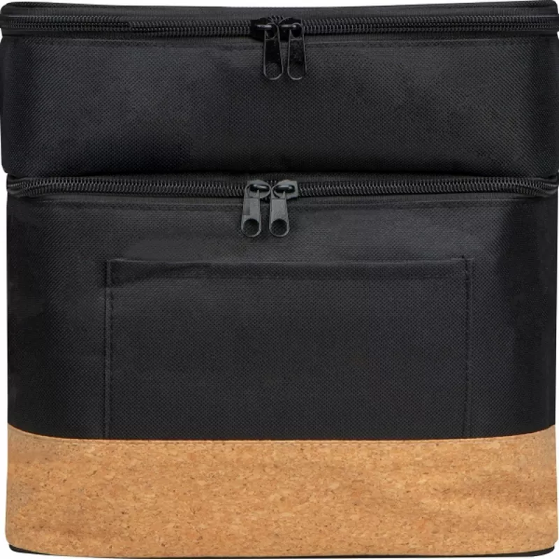 Torba termiczna RPET na 6 puszek 500 ml WOLFGANG - czarny (6261003)