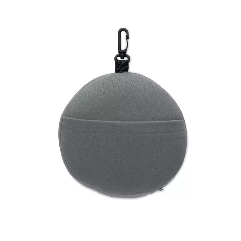 Poduszka podróżna 2 w 1 z maską na oczy SOFT NUIT - Kamienny Szary (MO2907-15)
