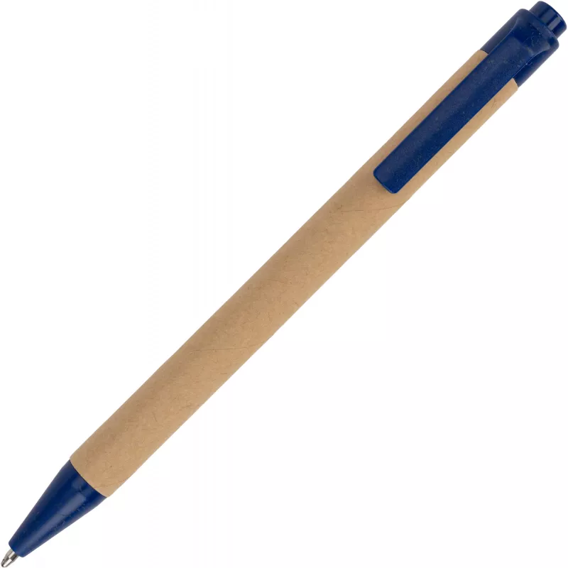 Notatnik A5 z czystymi stronami i długopisem z materiałów z recyklingu CHLOE - niebieski (2377604)