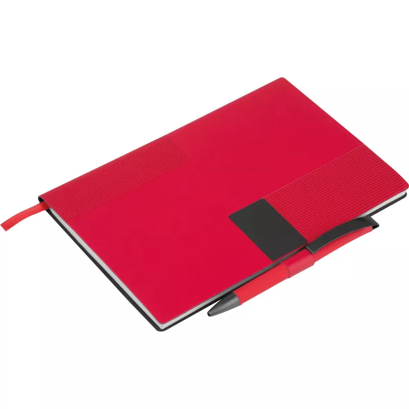 Notes A5 w linie z długopisem MERSIN - czerwony (562005)