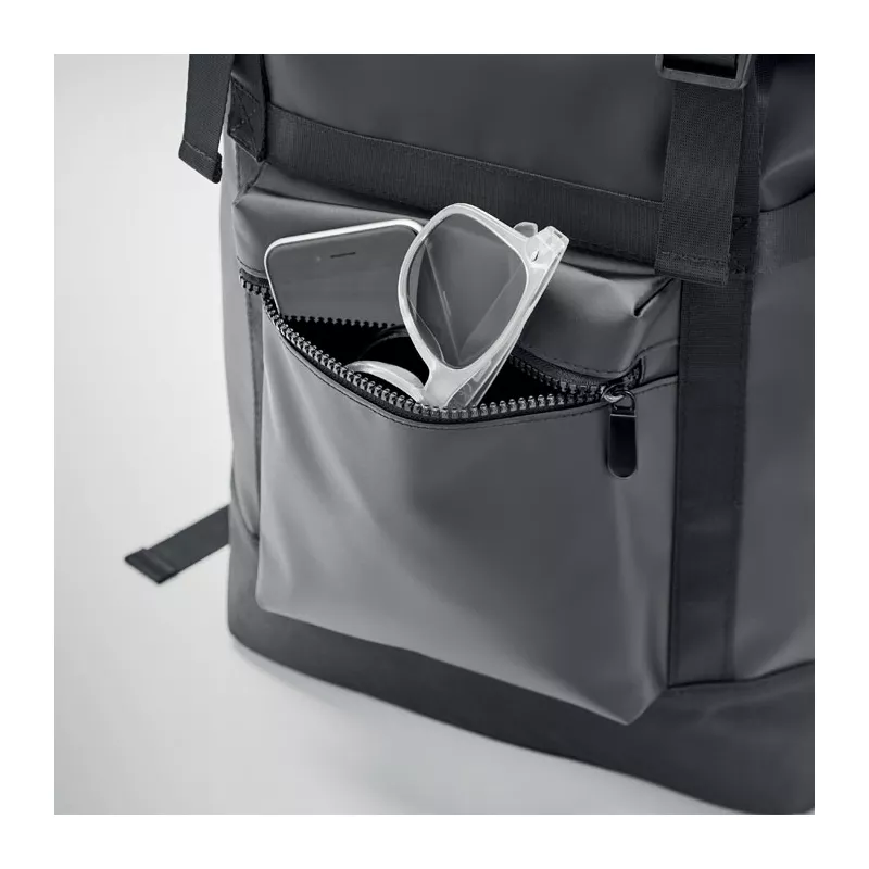 Plecak rolltop z tarpauliny JAYA BAG - Czarny (MO6939-03)