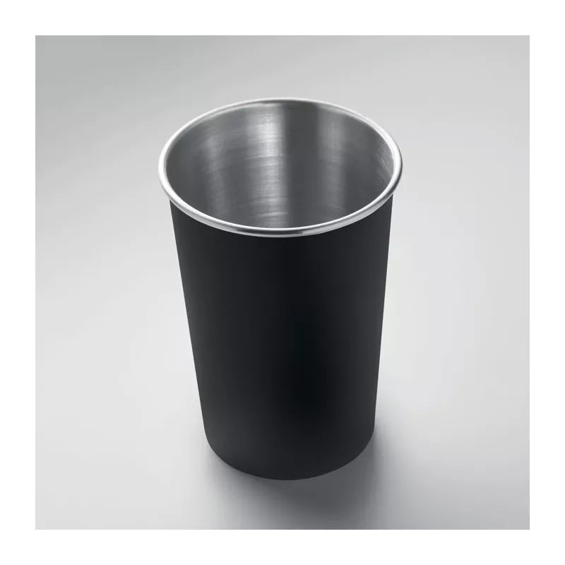 Kubek ze stali nierdzewnej z recyklingu 350 ml FJARD - Czarny (MO2063-03)
