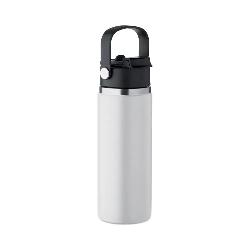 Butelka termiczna ze słomką 500 ml SUMA GRIP - Bialy (MO2775-06)