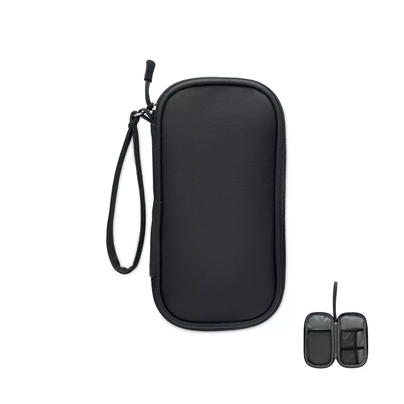 Etui na akcesoria z RPET 600D ALLTHERE - Czarny (MO2859-03)