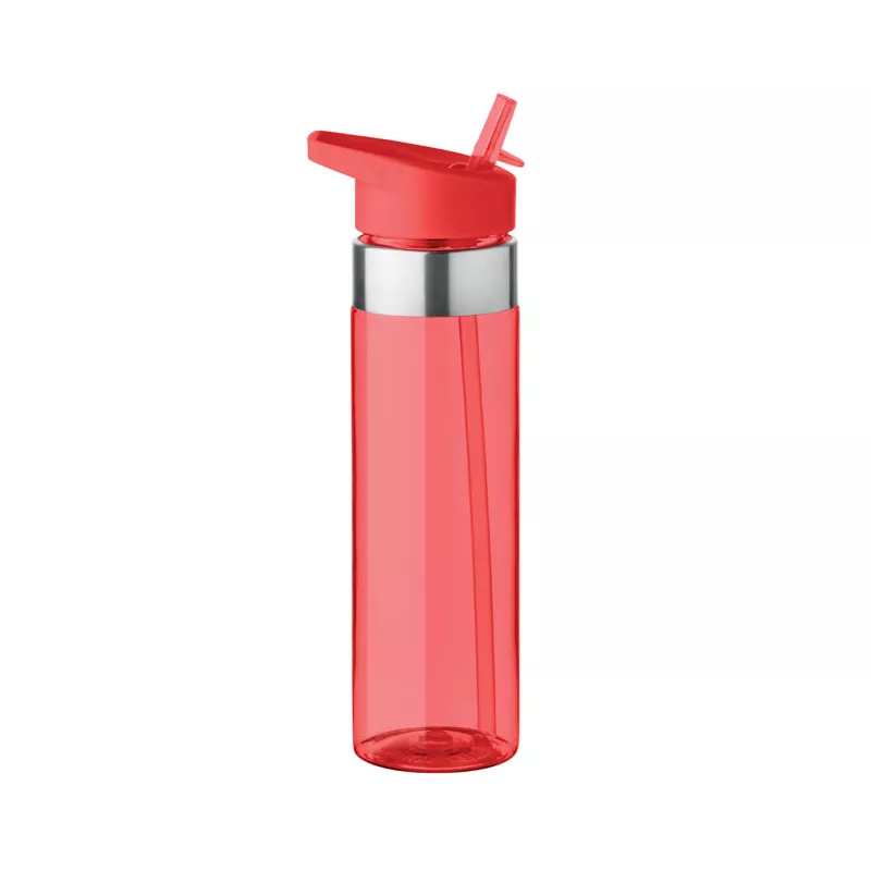 Butelka z Tritanu z ustnikiem 650 ml SICILIA - Przezroczysty Czerwony (MO9227-25)